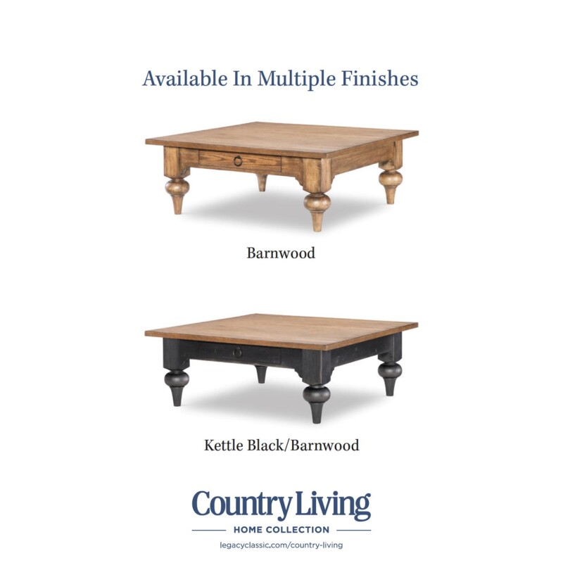 Vintage Market AT Square Cocktail Table Barnwood Oak CLH4010-104 CLH4010104