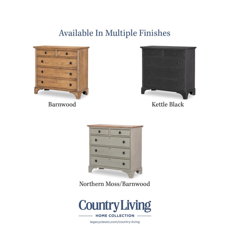 Vintage Market AT Accent Chest 5 Drawers Barnwood Oak CLH4010-2000 CLH40102000