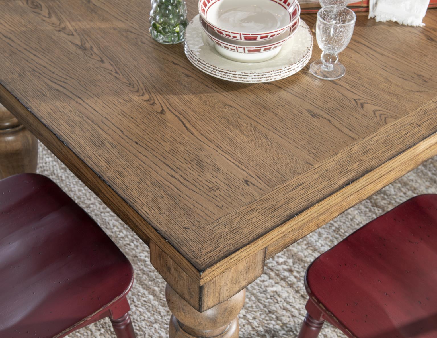 Chimney Leg Table Barnwood Oak CLH4010-222 CLH4010222
