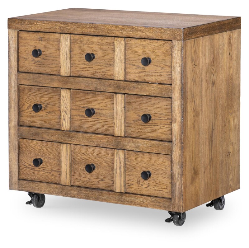 Nightstand 3 Drw W/ Casters CLH40103100