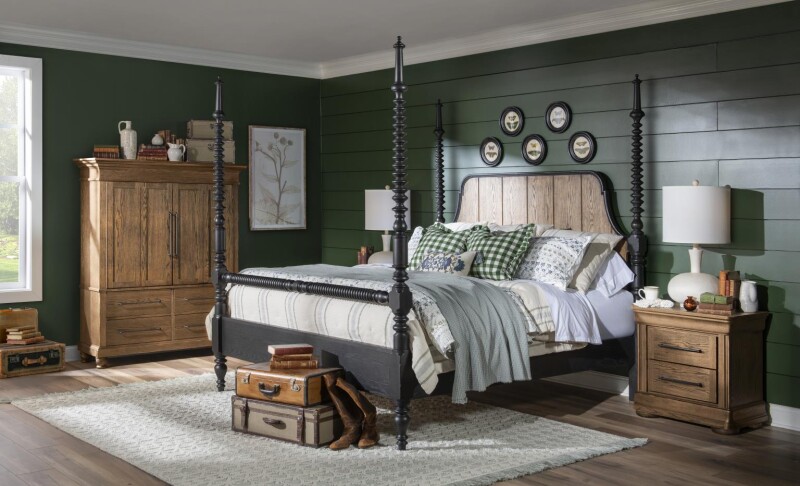 Nightstand 2 Drw W/ Power Barnwood Oak CLH4010-3102 CLH40103102