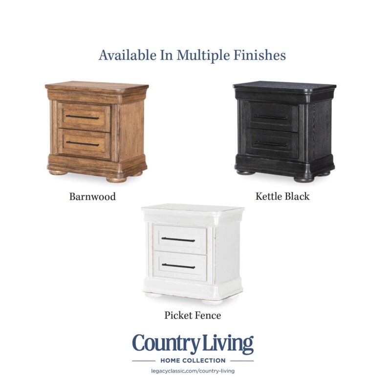 Nightstand 2 Drw W/ Power Barnwood Oak CLH4010-3102 CLH40103102