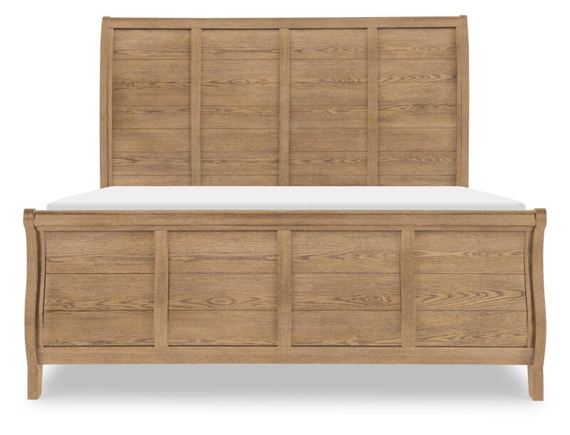 Complete Sleigh Bed 5/0 Queen Barnwood Oak CLH4010-4305K CLH40104305K