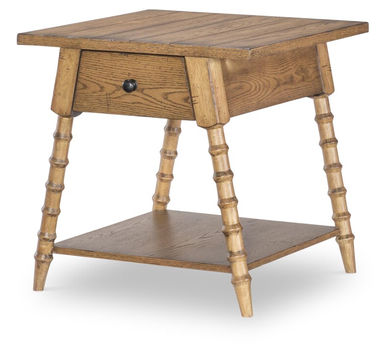 Splayed Bobbin Leg 1 Drw End Table CLH4010505