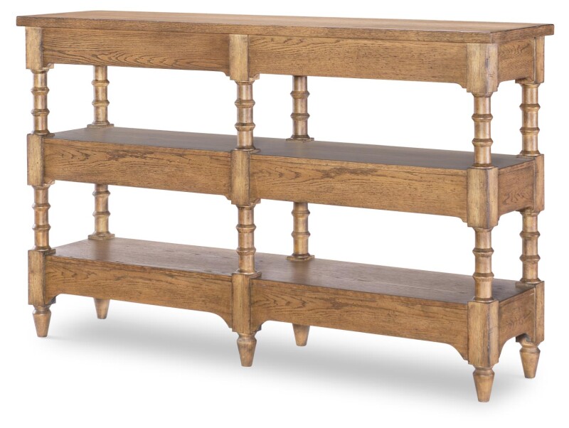 Vintage Market AT Turned Leg Console Storage Table 4 Drw Barnwood Oak CLH4010-706 CLH4010706