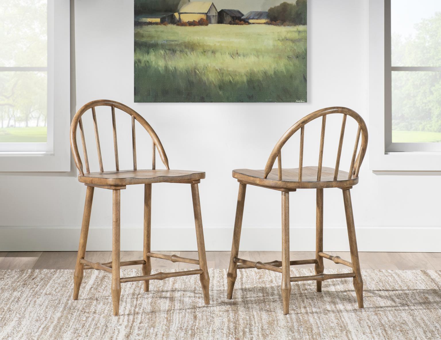 Windsor Counter Height Chair Barnwood Oak CLH4010-745 CLH4010745