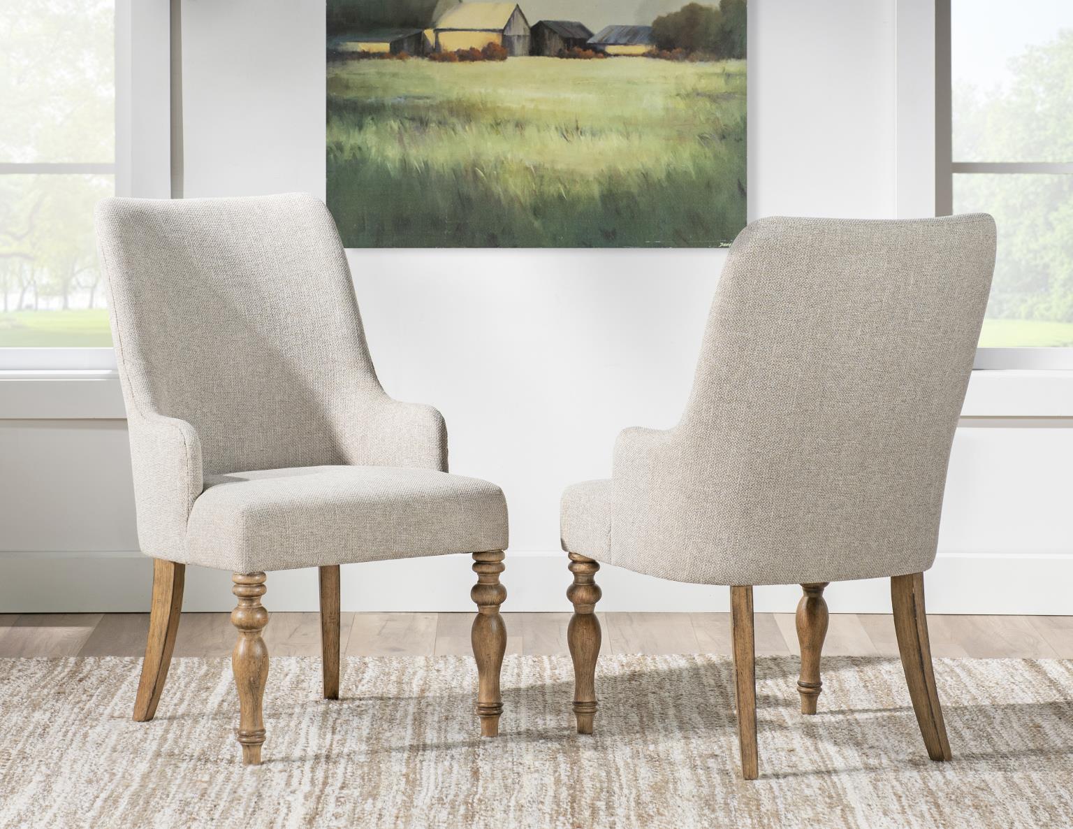 Upholstered Arm Chair Barnwood Oak CLH4010-841 CLH4010841
