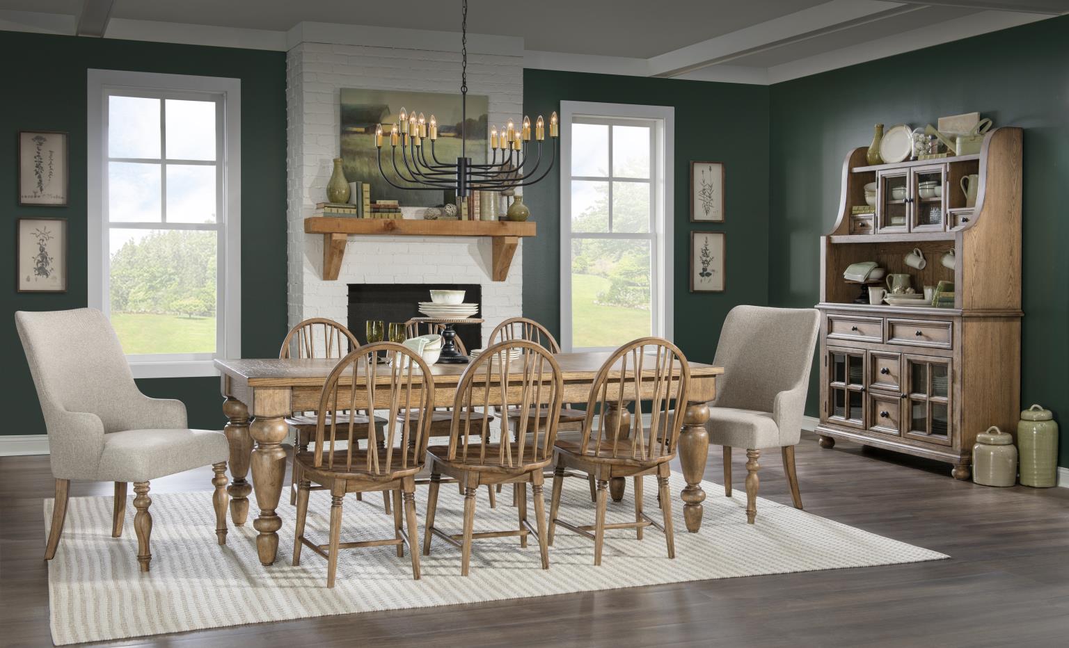 Upholstered Arm Chair Barnwood Oak CLH4010-841 CLH4010841