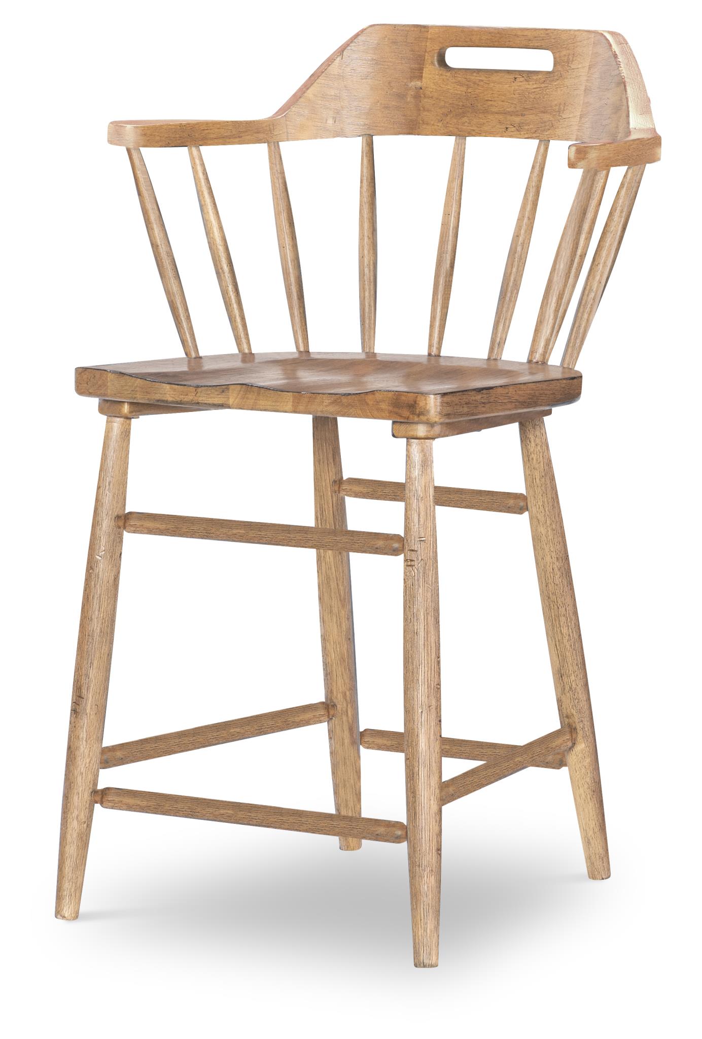 Counter Height Spindle Back Arm Chair With Handle Cut Out CLH4010945