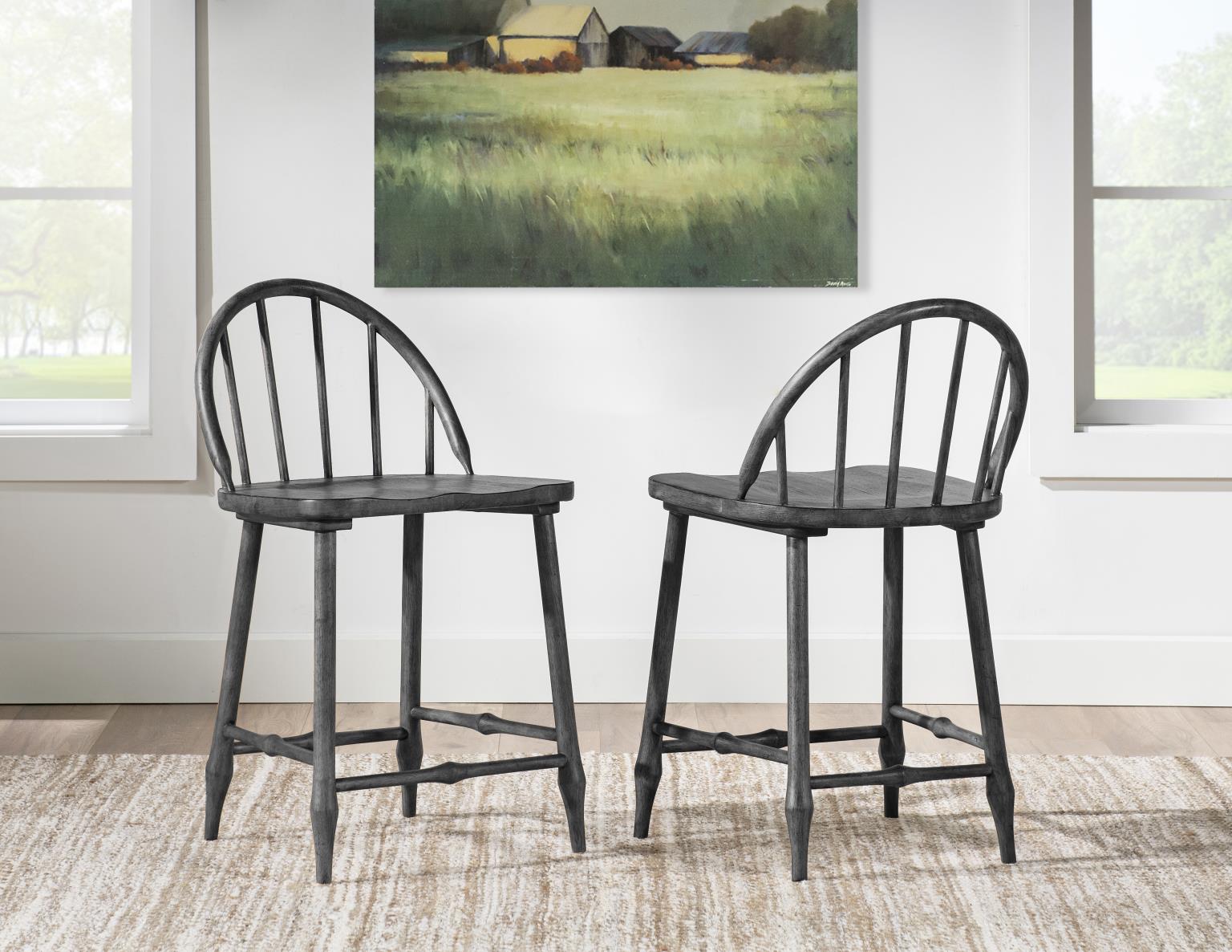 Windsor Counter Height Chair Kettle Black CLH4011-745 CLH4011745