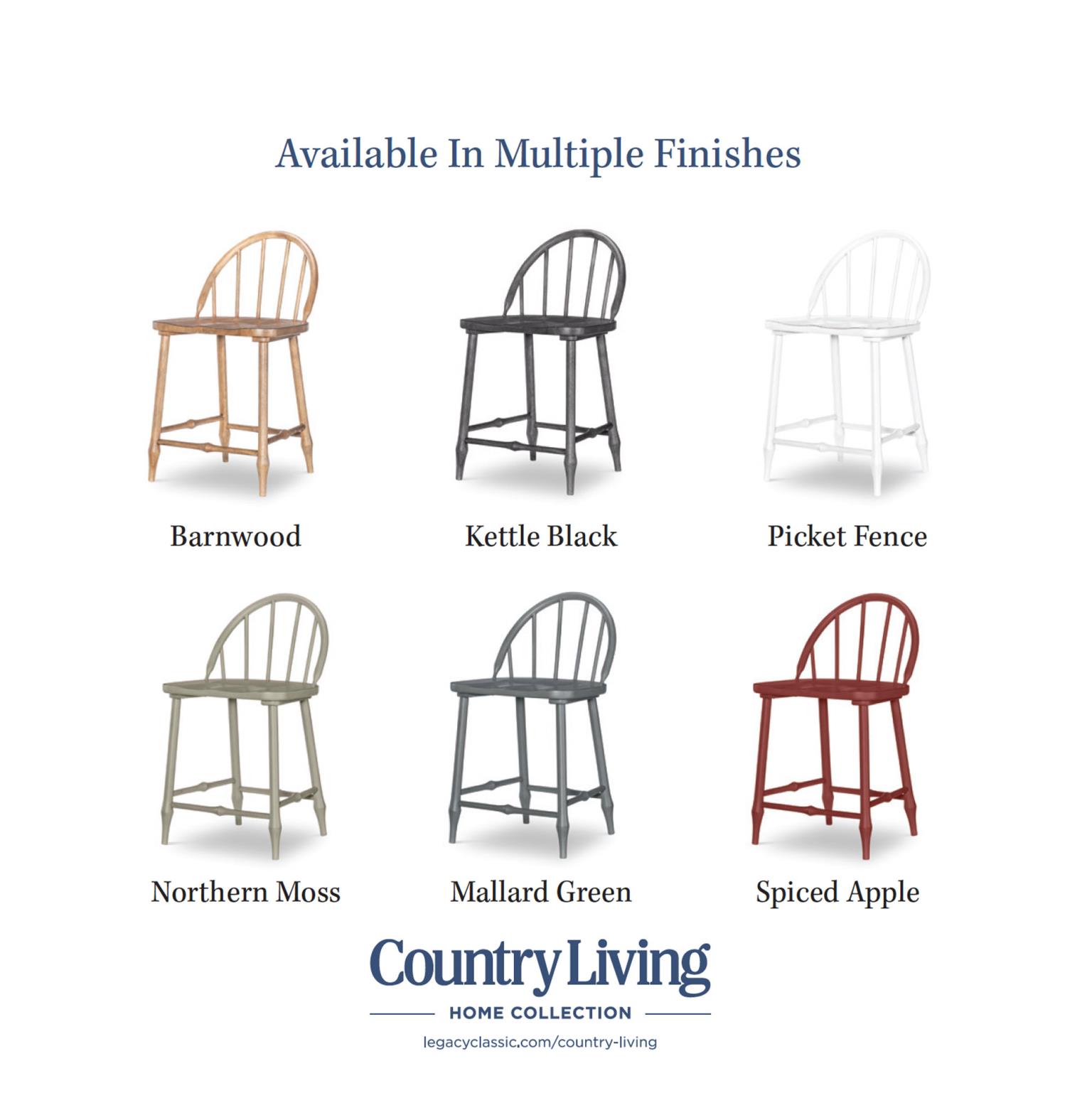 Windsor Counter Height Chair Kettle Black CLH4011-745 CLH4011745