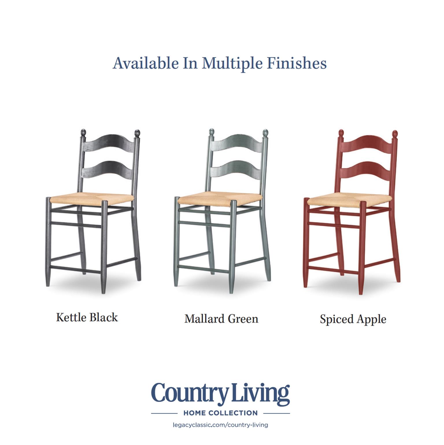 Rush Seat Ladder Back Counter Height Chair CLH4011845