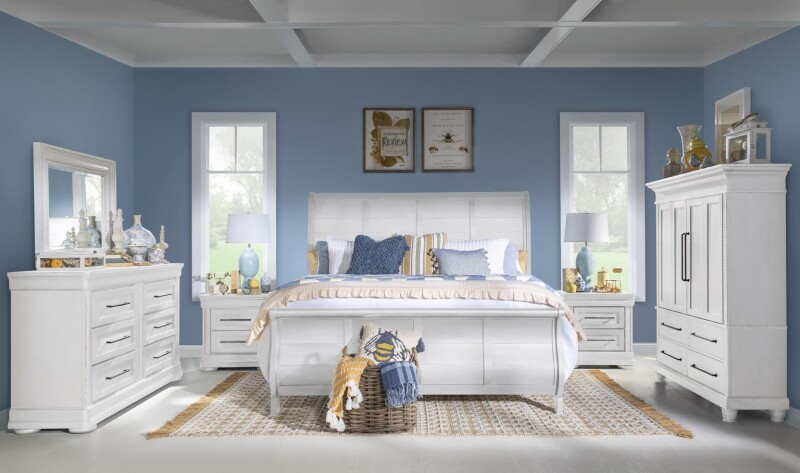 Nightstand 2 Drw W/ Power Picket Fence CLH4012-3102 CLH40123102