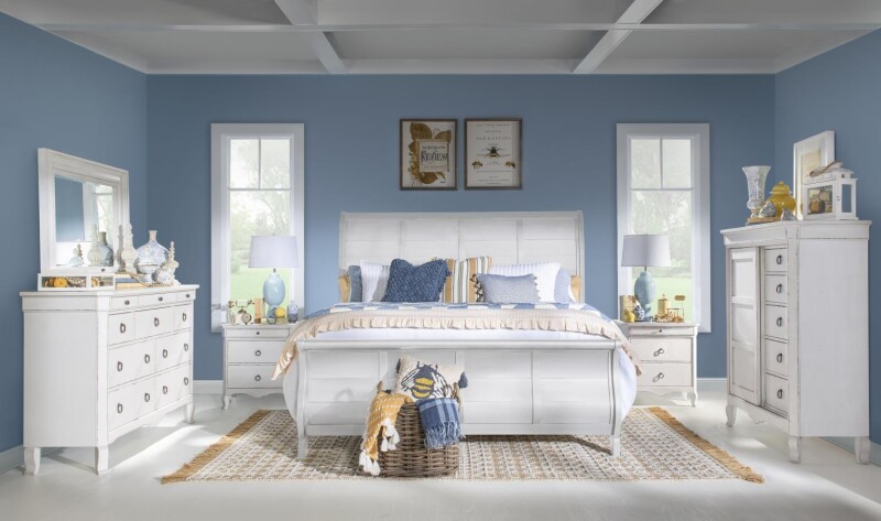 Complete Sleigh Bed 6/6 King Picket Fence CLH4012-4306K CLH40124306K