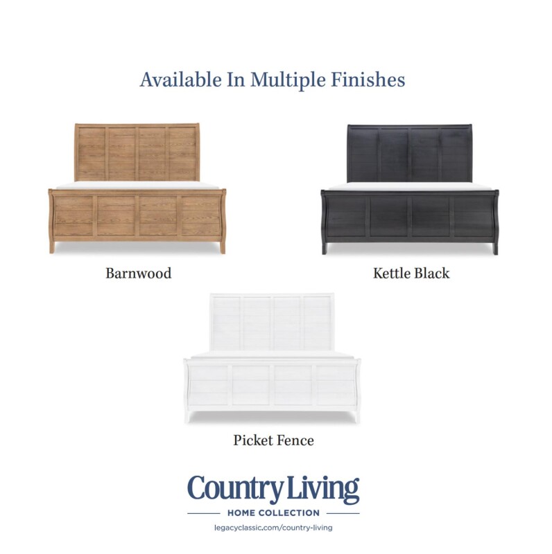 Complete Sleigh Bed 6/6 King Picket Fence CLH4012-4306K CLH40124306K