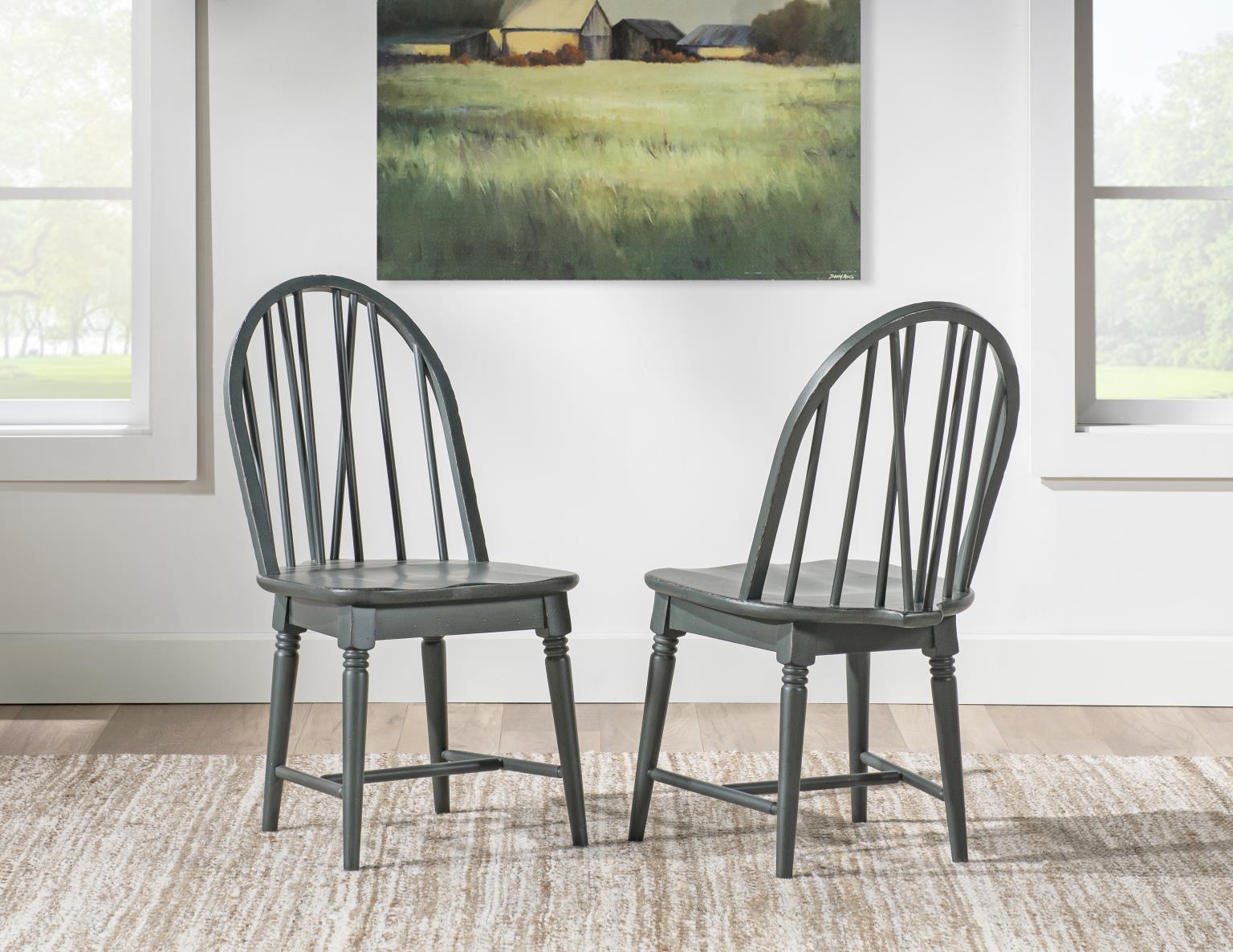 Windsor Side Chair V Shape Mallard Green CLH4013-140 CLH4013140