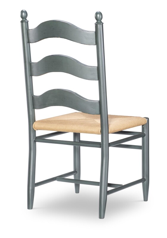 Rush Seat Ladder Back Side Chair Mallard Green CLH4013-440 CLH4013440
