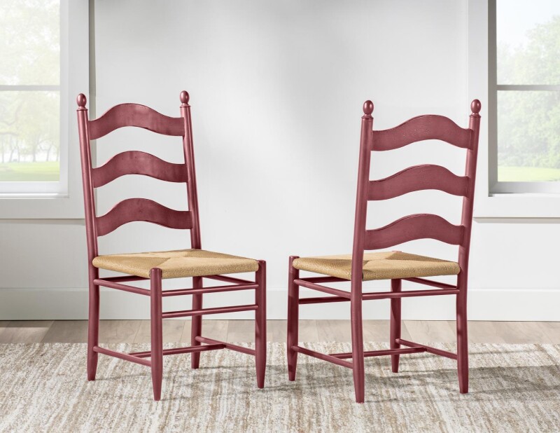 Rush Seat Ladder Back Side Chair Spiced Apple CLH4015-440 CLH4015440