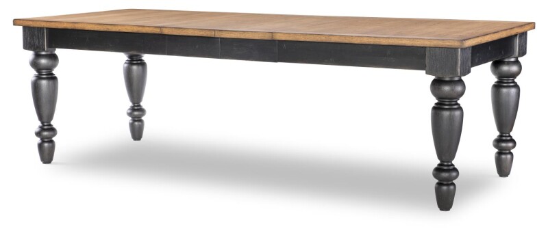 Chimney Leg Table Barnwood Oak And Kettle Black CLH4016-222 CLH4016222