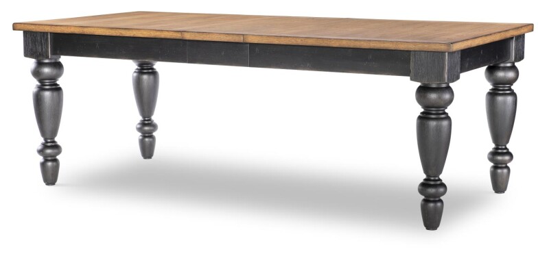 Chimney Leg Table Barnwood Oak And Kettle Black CLH4016-222 CLH4016222