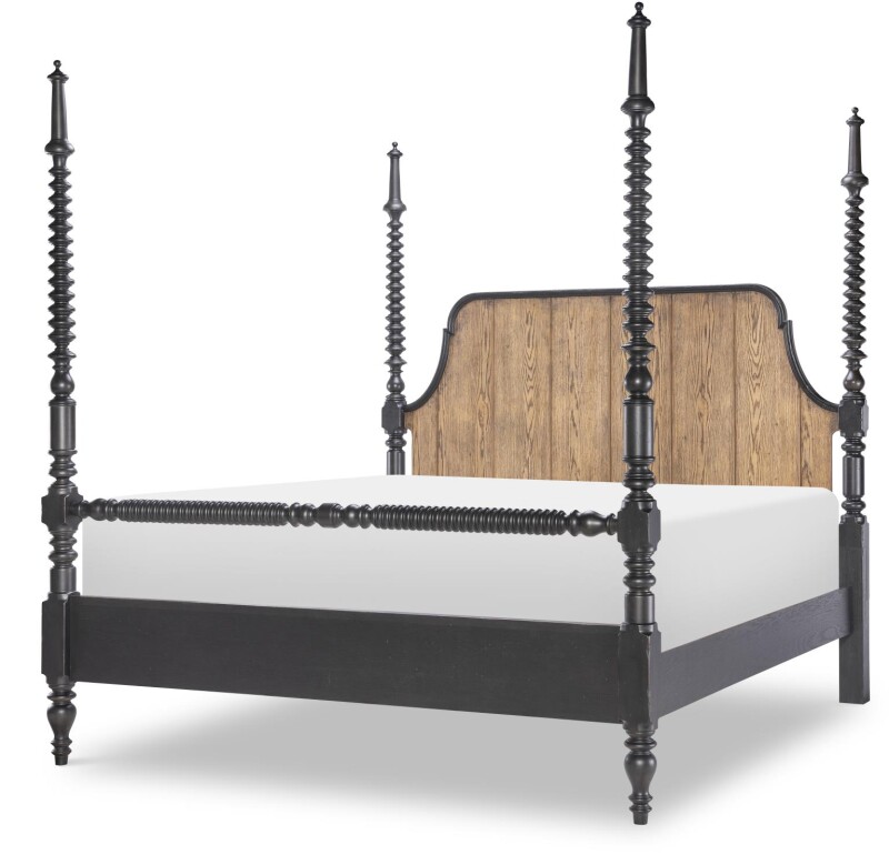 Legacy Classic Furniture Complete Bobbin Post Bed 6/6 King Black CLH40164806K Picture 1