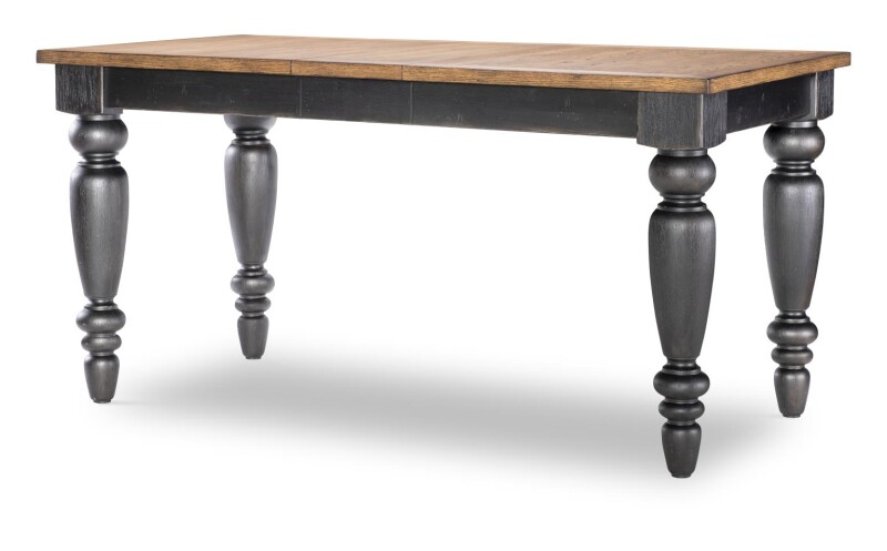 Chimney Leg Counter Height Table Barnwood Oak And Kettle Black CLH4016-923 CLH4016923