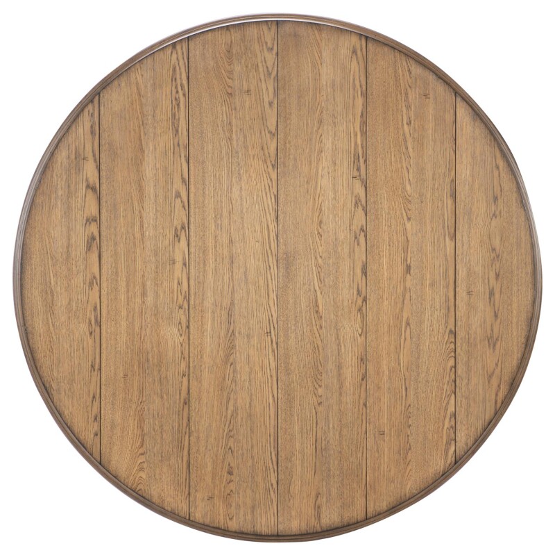 Round Dining Table Barnwood Oak And Picket Fence CLH4017-620 CLH4017620