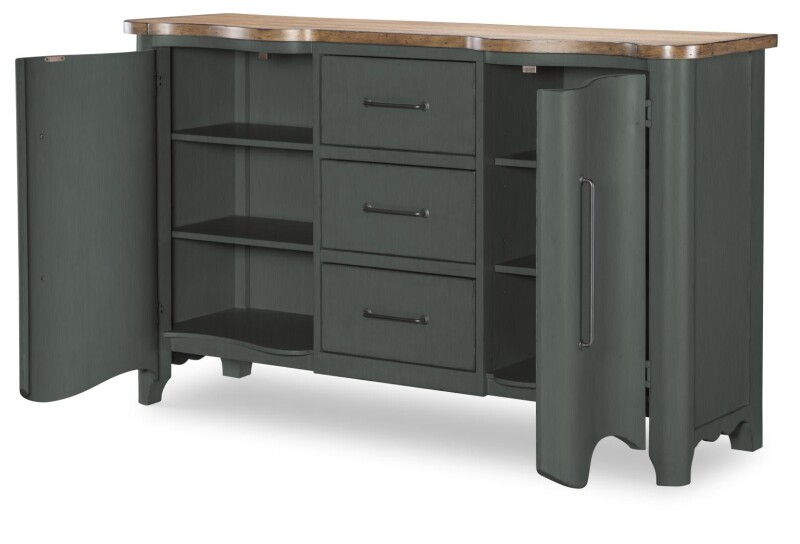 Vintage Market AT Door Chest 3 Drw Barnwood Oak And Mallard Green CLH4018-2210 CLH40182210