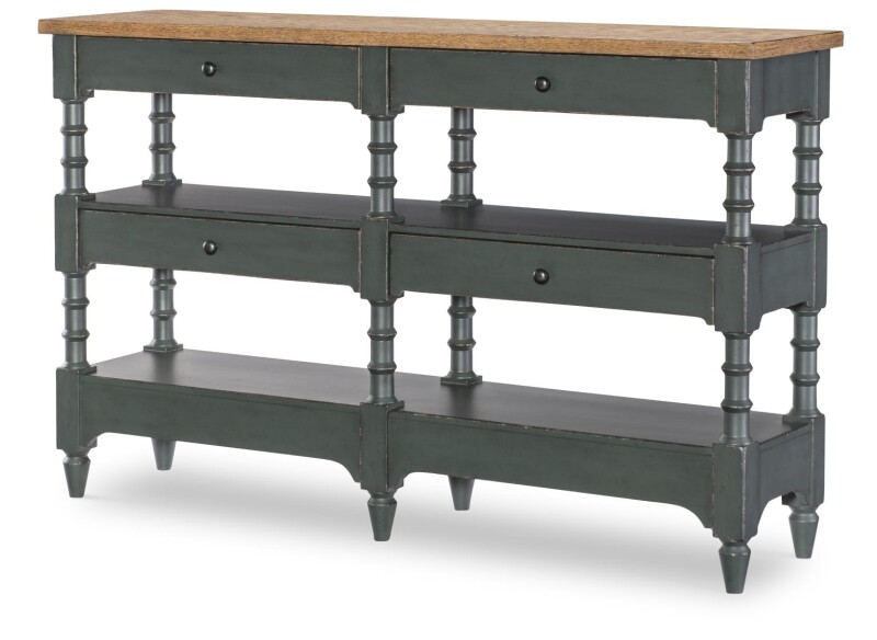 Turned Leg Console Storage Table 4 Drw CLH4018706