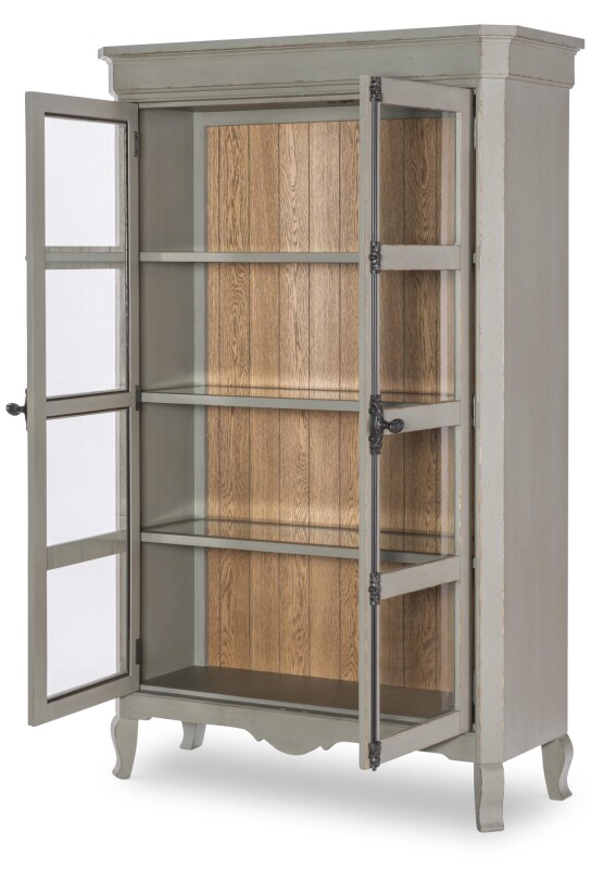 Cremone Bolt Display Cabinet Barnwood Oak And Northern Moss CLH4019-570 CLH4019570