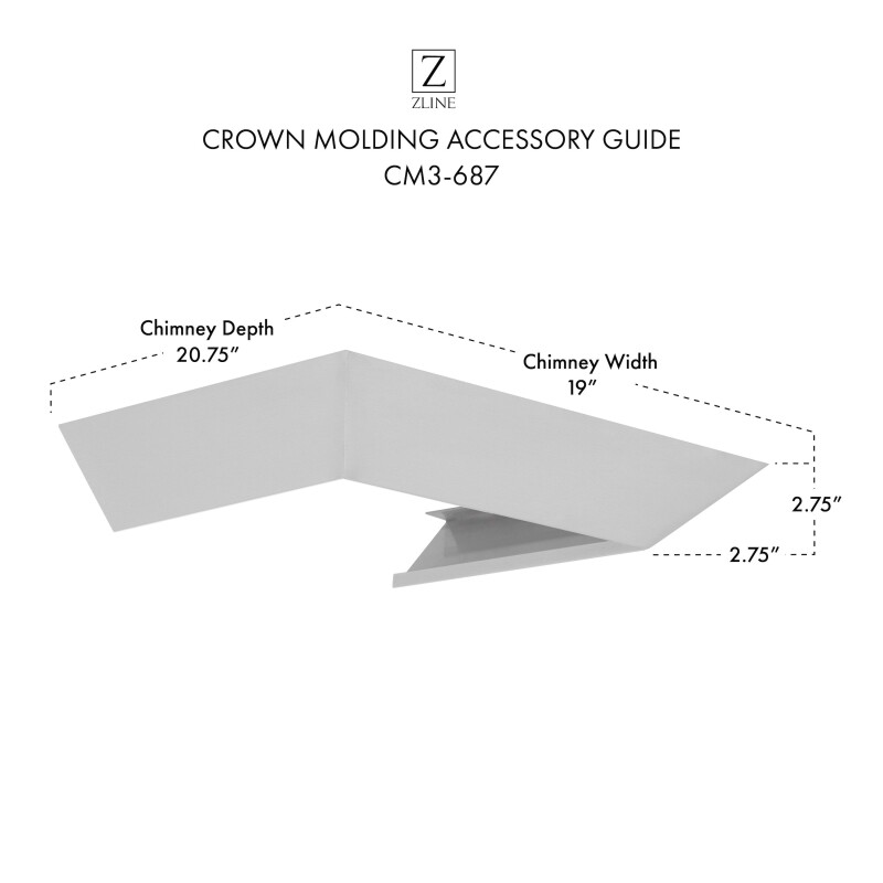 Crown Molding #3 For Wall Range Hood CM3687