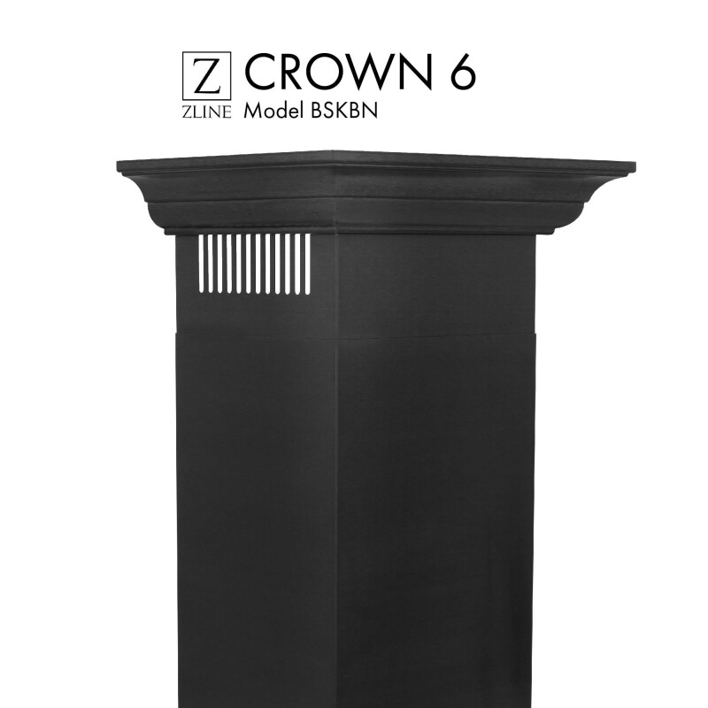 Crown Molding Profile 6 for Wall Mount Range Hood CM6BSKBN, product image 2 of 7