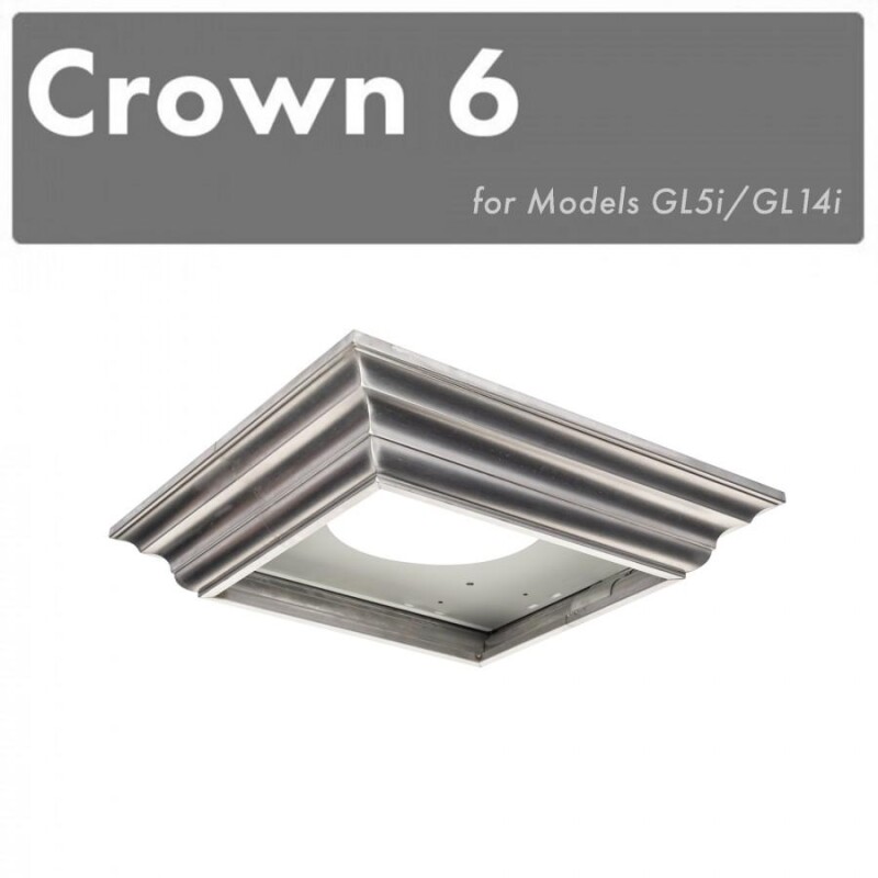 Crown Molding Profile 6 for Wall Mount Range Hoods CM6GL5I