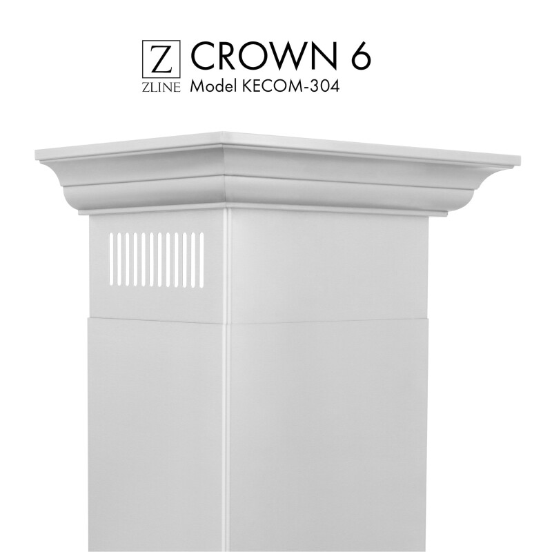 Crown Molding Profile 6 for Wall Mount Range Hood CM6KECOM304