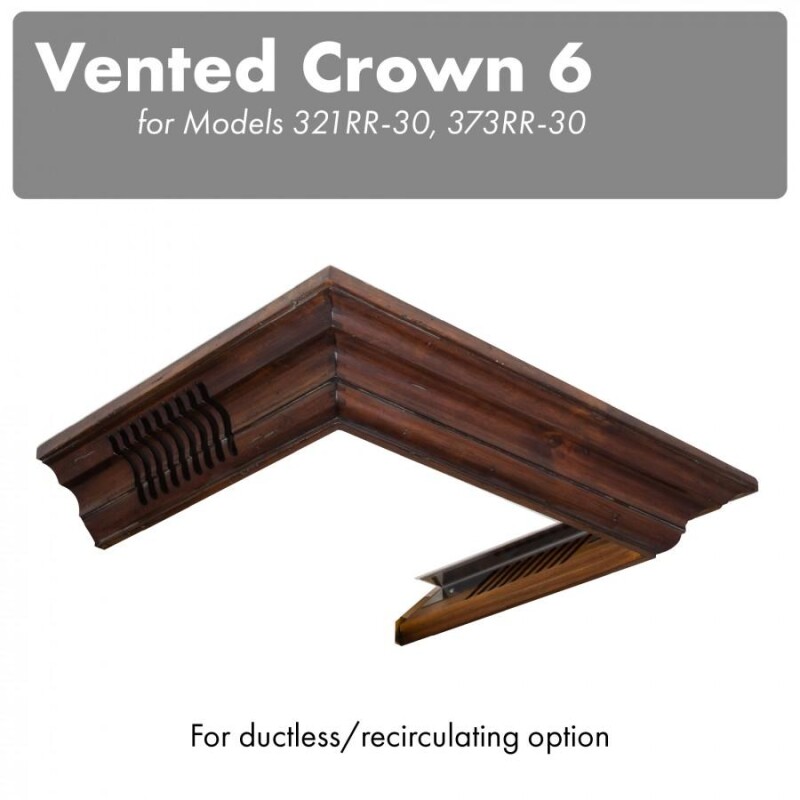 Vented Crown Molding Profile 6 For Wall Mount Range Hood CM6V300R