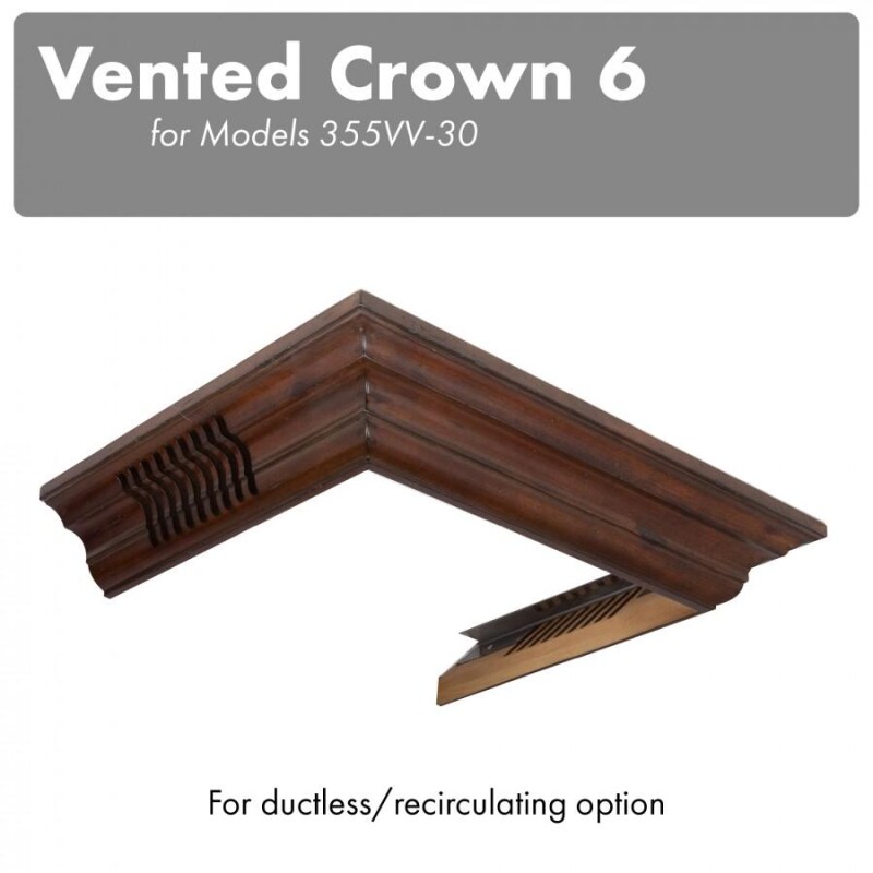 Vented Crown Molding Profile 6 For Wall Mount Range Hood CM6V300V