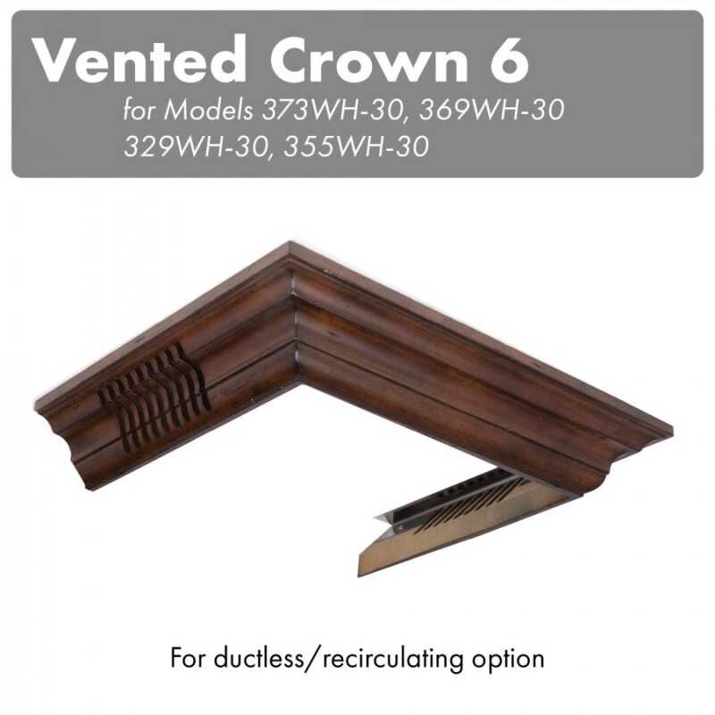 Vented Crown Molding Profile 6 For Wall Mount Range Hood CM6V300W