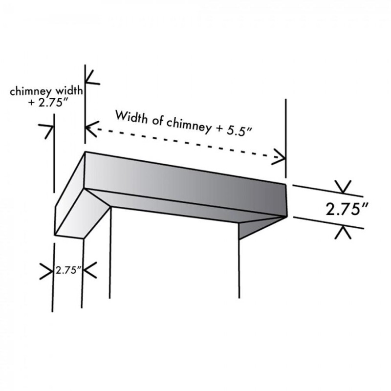 Vented Crown Molding Profile 6 for Wall Mount Range Hood CM6VKBUU