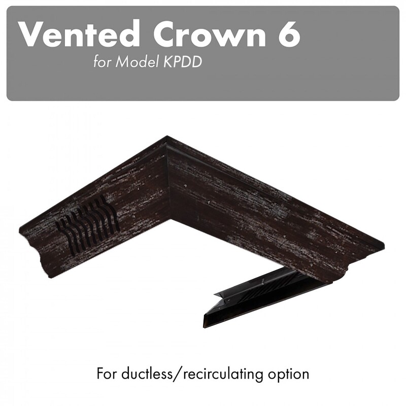 Vented Crown Molding Profile 6 for Wall Mount Range Hood CM6VKPDD
