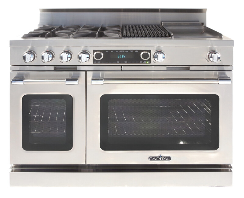 48″ Grand Chef Dual Fuel Range 4 Open Burners / Grill / Griddle NG COB484BGN