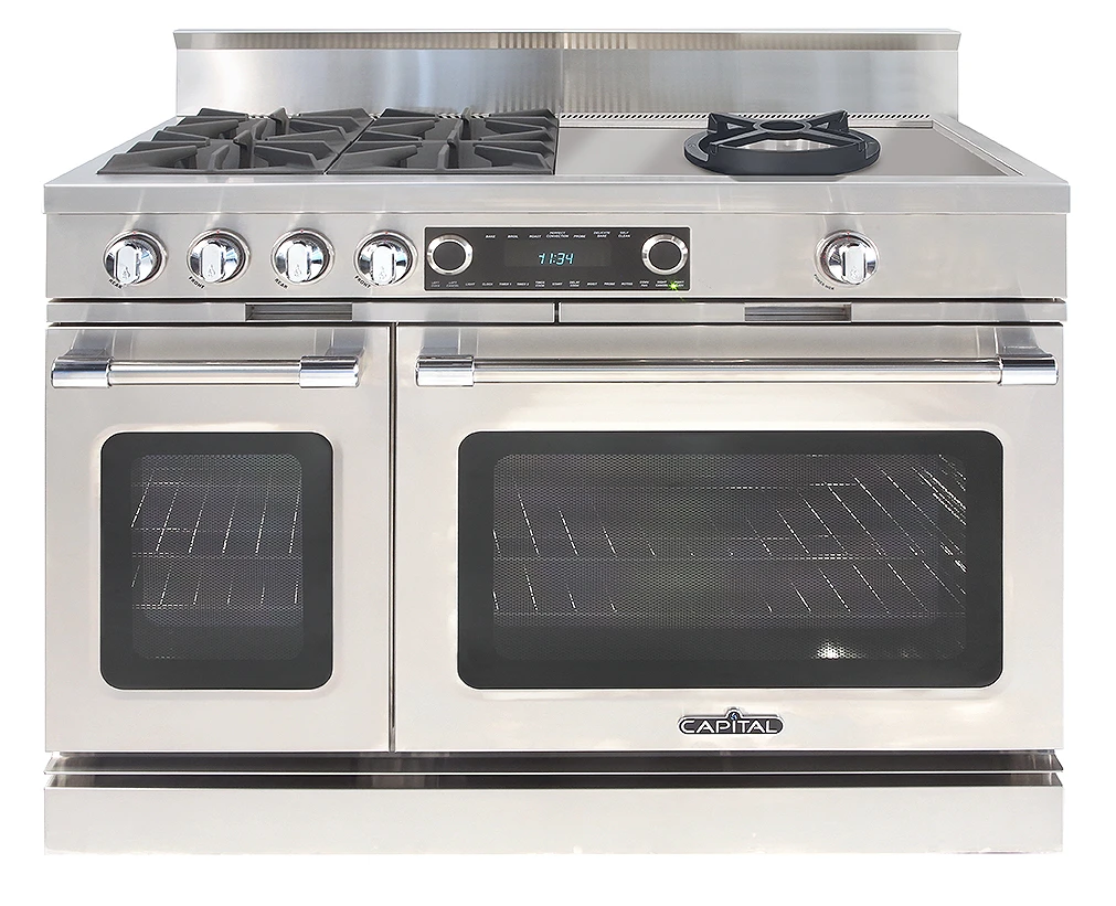 48″ Grand Chef Dual Fuel Range 4 Open Burners / Power Wok NG COB484CWN
