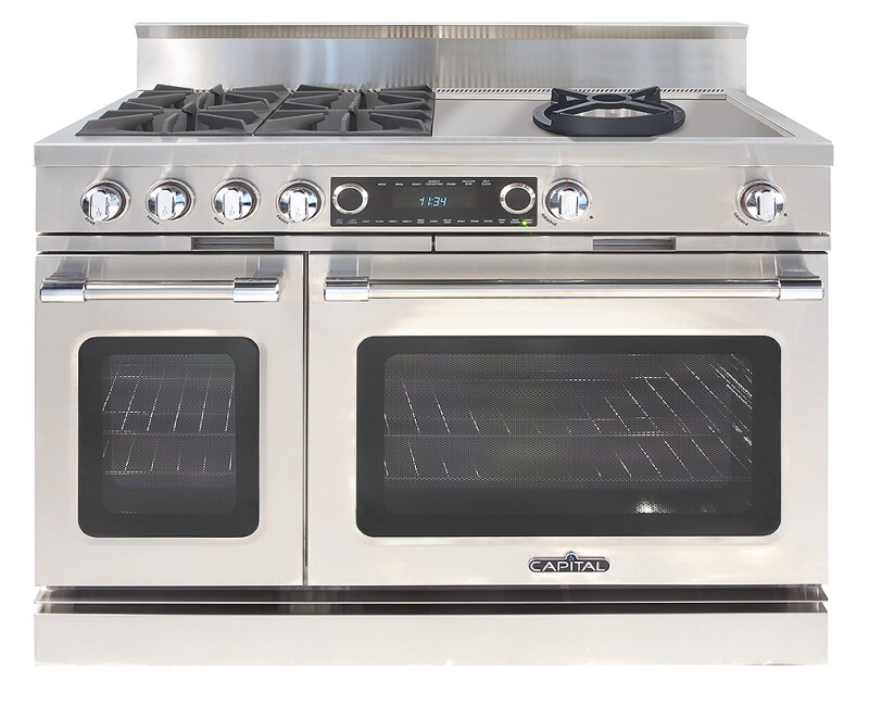 48″ Grand Chef Dual Fuel Range 4 Burners / Power Wok LP COB4CWL