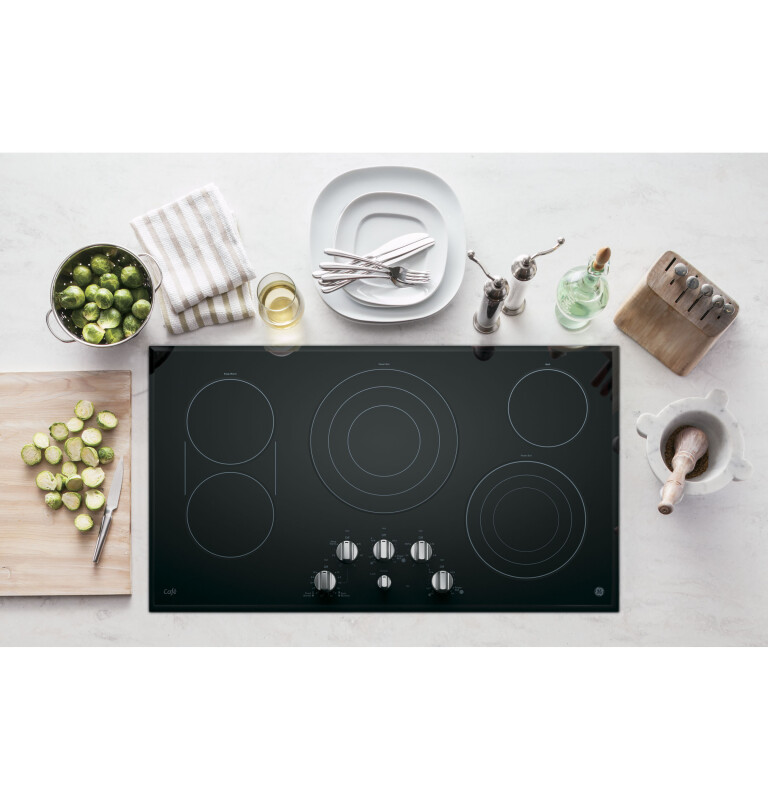 Café Series 36" Built-in Knob Control Electric Cooktop CP9536SJSS