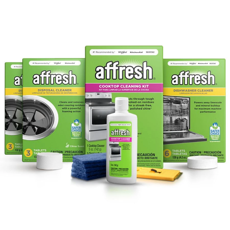 affresh® Dishwasher Cleaner Tablets - 6 Count, affresh® Disposal Cleaner Tablets - 3 Count (2), affresh® Cooktop Cleaning Kit Bundle CPGB0002