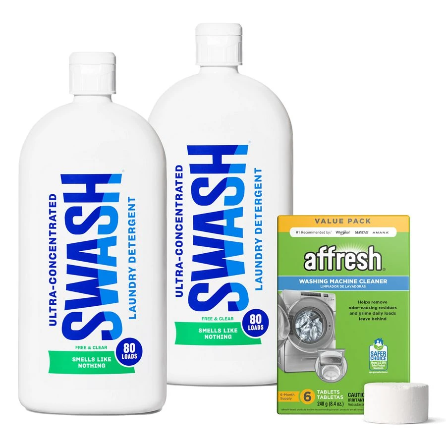 Affresh® Washing Machine Cleaner Tablets - 6 Count, Swash® Smells Like Nothing Laundry Detergent (2) CPGB0008
