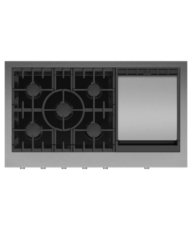 Gas Rangetop, 48", Griddle, LPG view 2