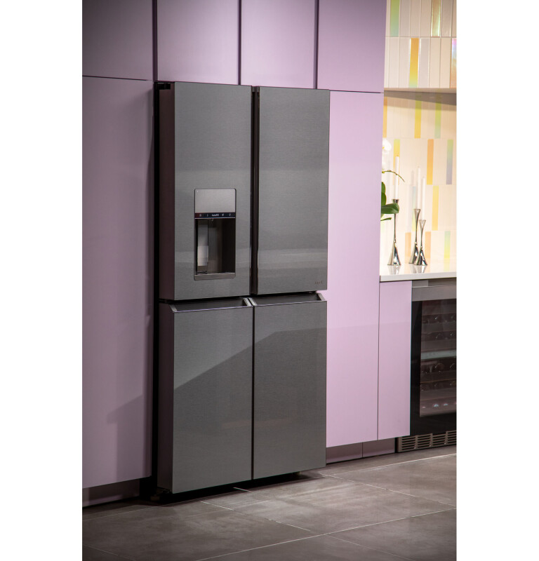 Café 27.4 Cu. Ft. Smart Quad-door Refrigerator In Platinum Glass CQE28DM5NS5