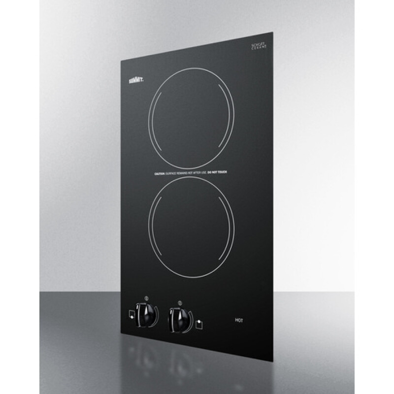 12" Wide 115V 2-Burner Radiant Cooktop CR2110B