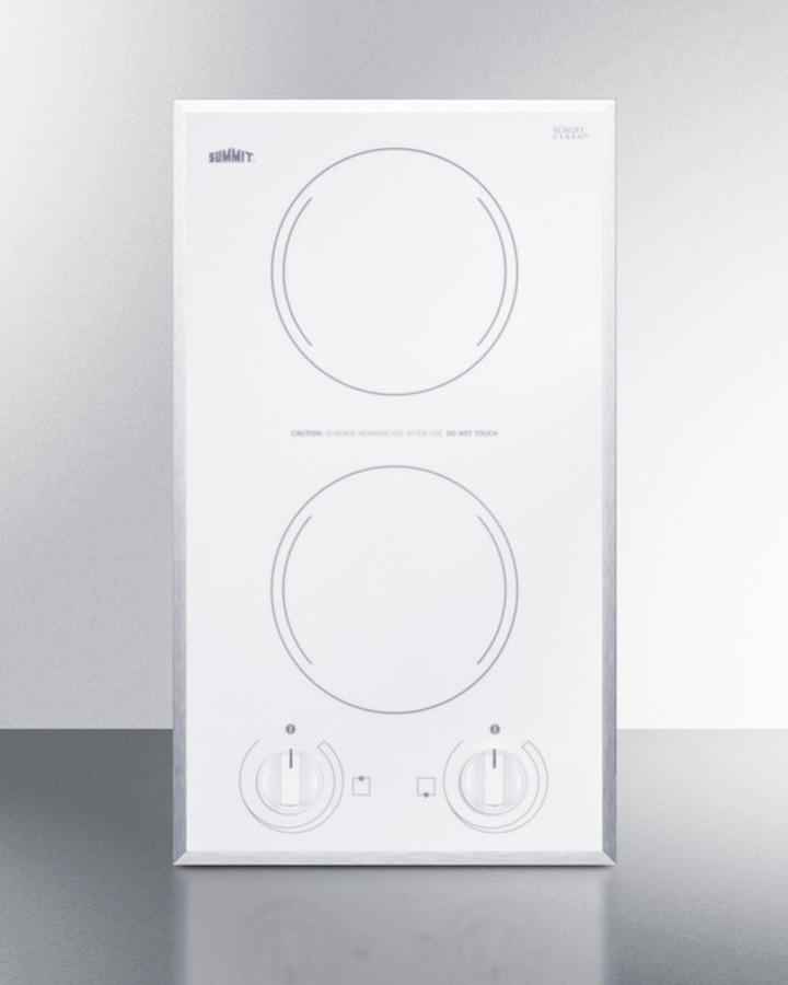 12" Wide 115V 2-Burner Radiant Cooktop CR2115WH