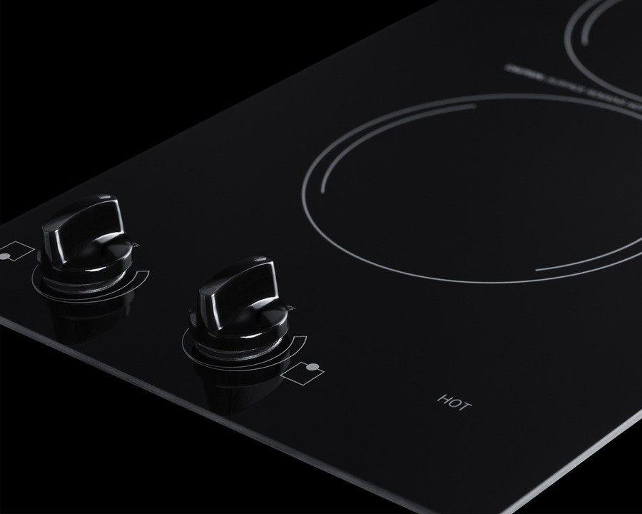 12" Wide 230V 2-Burner Radiant Cooktop CR2220